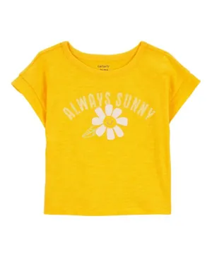 Carter's Always Sunny Flower Tee-Yellow