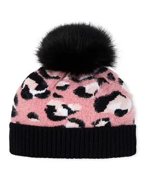 ذا تشيلدرنز بليس - قبعة بطبعة جلد الفهد  - لون وردي