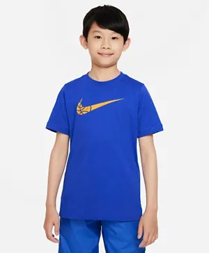 Nike Round Neck Baseball Logo T-Shirt -  Royal Blue