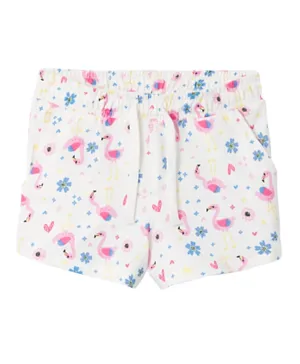 Name It All Over Printed Shorts - White