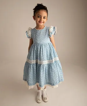 Kholud Kids - Girls Dress - Blue