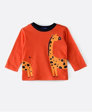 Jam Giraffe Graphic T-Shirt - Orange