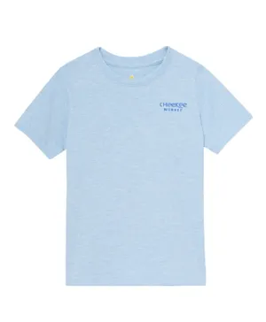 Cheekee Munkee Logo Embroidered T-shirt - Blue