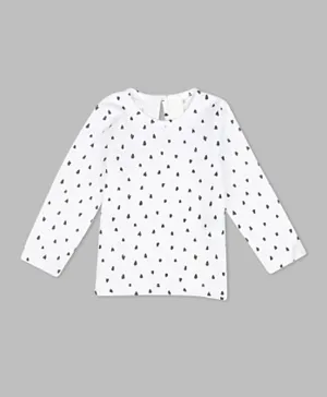 Finelook Nightwear T-Shirt - White Black