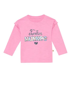Cheekee Munkee Logo Graphic T-shirt - Pink