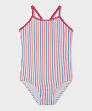 Name It Stripes Swimsuit - Bright White
