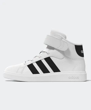 adidas Grand Court Mid Sneakers - Cloud White & Core Black