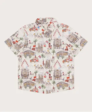 مونسون تشيلدرن قميص بطبعات لندنية - متعدد الألوان