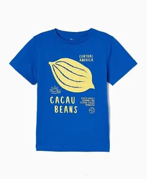 Zippy Cacau Beans Graphic T-Shirt - Blue