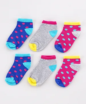Minoti 3 Pack Polka Socks - Multicolor