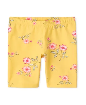 The Children's Place Floral Shorts - Sunset Gold