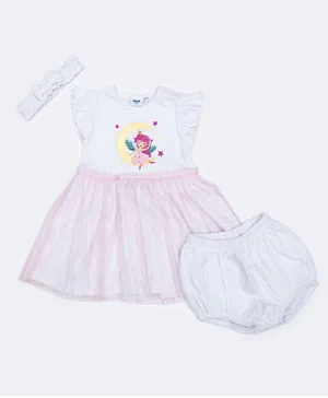 R&B Kids - Tulle Dress with Bloomer - White