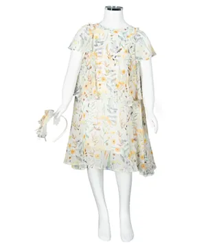 Finelook - Girl Floral Printed Dress - Yellow
