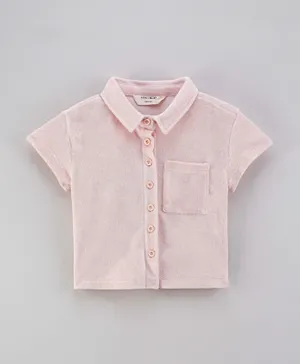 Nakd Terry Cloth Mini Shirt - Pink