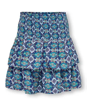 Only Kids Short Layered Skirt - Aqua / Clearwater