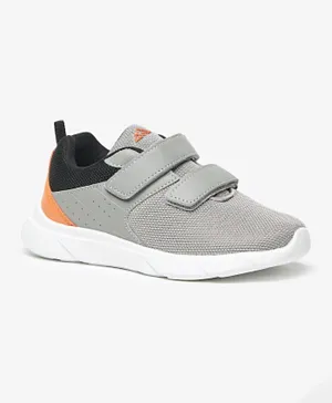 Oaklan by Shoexpress  Colourblocked Sneakers with Hook and Loop Closure-GREY
