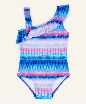 ملابس سباحة للأطفال بكتف واحد على شكل حرف V من مونسون تشيلدرن - متعدد الألوان