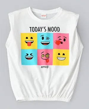 Emoji Today's Mood Top - White