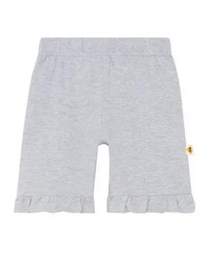 Cheekee Munkee Solid Ruffle Shorts - Grey