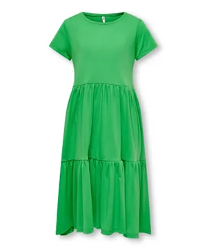 Only Kids Ruffled Bottom Dress - Green
