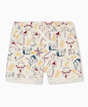Zippy All Over Printed Cotton Shorts - Multicolor