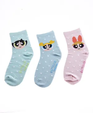 Comic Kids By UrbanHaul - Powerpuff Girls Pack of 3 Socks for Girls - Multi Colour