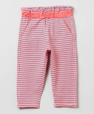 OVS Geometric Printed Pants - Peach