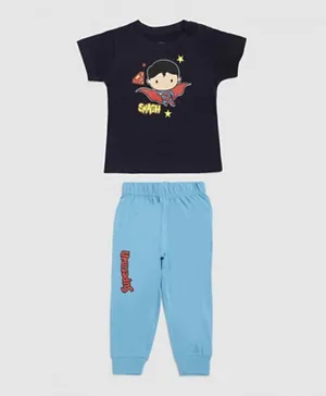Zarafa Baby Boy Superman T-shirt & Bottom - Multi