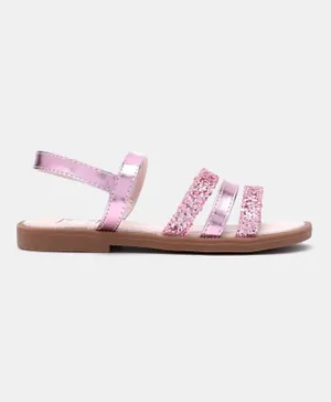 Neon Synthetic Sandal - Pink