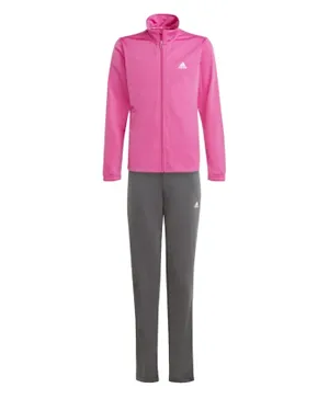adidas Essentials Big Logo Track Suit - Pink & Grey