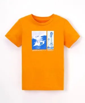 Jack & Jones Junior Surfer On The Beach T-Shirt - Orange