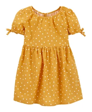 OshKosh B'Gosh Polka Dot Peplum Dress - Yellow