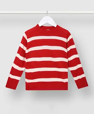 NEON - Striped Pullover - Red