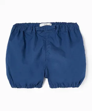 Zippy Front Bow Frilled Bottom Shorts - Dark Blue
