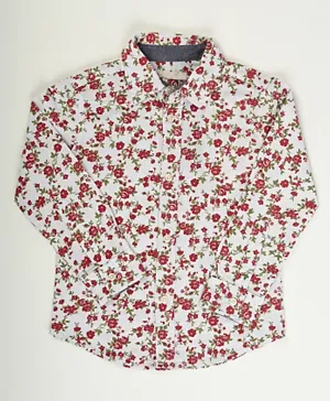 Finelook - Full Sleeves Shirt With Flower Print - Multicolor