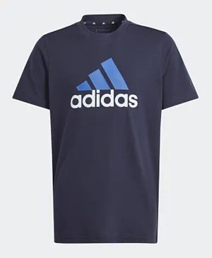 adidas Essentials 2 Colored Big Logo Cotton T-Shirt - Navy Blue