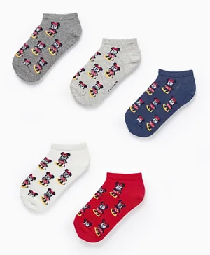 Zippy 5 Pack Minnie Mouse Socks Set - Multicolor