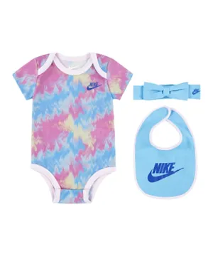 Nike Kids' Digi Dye 3-Piece Bodysuit Set - Blue