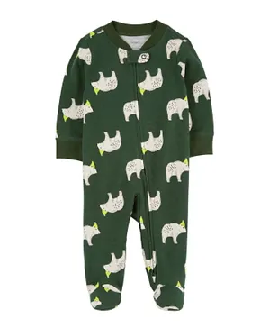 كارترز بدلة النوم واللعب بنقشة الدب القطبي - أخضر