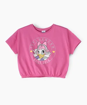 Urban Haul X Disney Daisy Duck Girls Fashion Tee-Pink