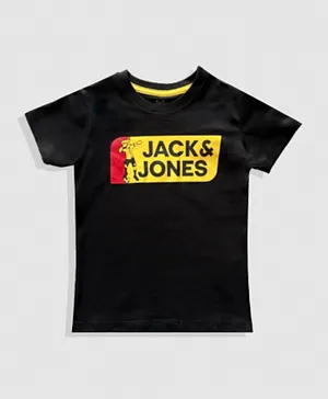 Jack & Jones Junior Football T-Shirt - Black
