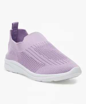 Oaklan By Shoexpress - Textured Slip-On Sports Shoes - Lilac
