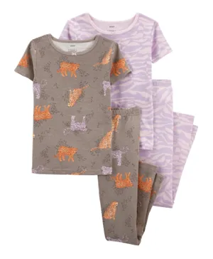 Carter's 2 Pack Animal Print Pajamas Set - Multicolor