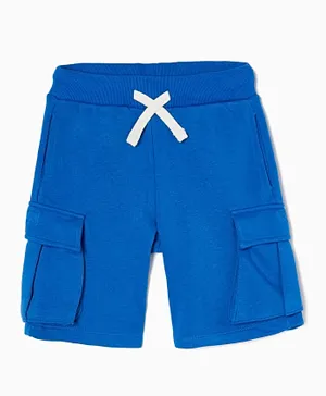 Zippy Sports Shorts with Cargo Pockets - Blue