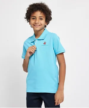 Beverly Hills Polo Club - Short Sleeve Polo T-Shirt - Powder Blue
