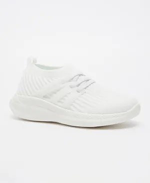 Dash - Textured Slip-On Walking Shoes - White