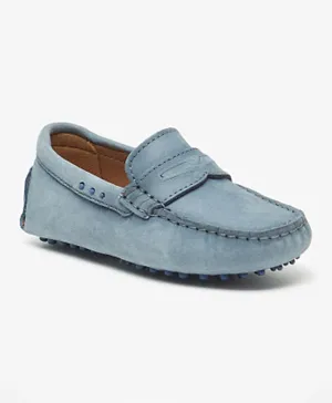مستر دوتشيني - حذاء سادة سهل الارتداء - أزرق