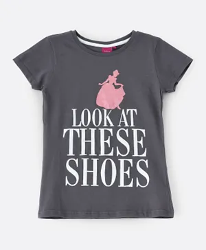 Disney Princess Look At These Shoes T-Shirt - Grey