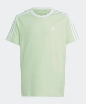 adidas Essentials 3-Stripes Cotton Loose Fit Boyfriend T-Shirt - Green