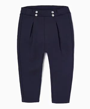 Zippy Pinched Elastic Waist Trousers - Blue